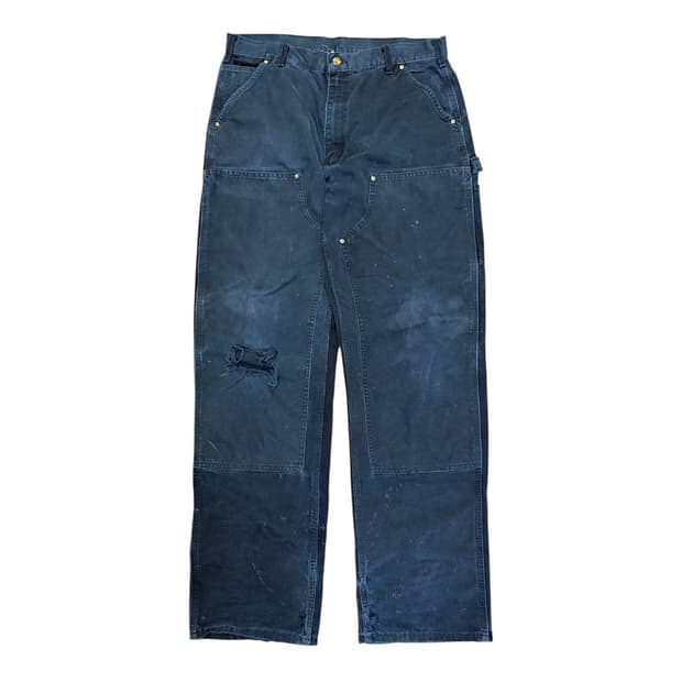 빈티지 칼하트 b01 더블니 블랙 distressed USA