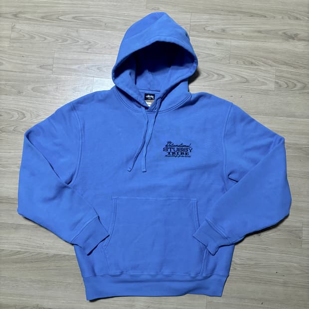 스투시 이스트 피그먼트 다이드 후드 블루