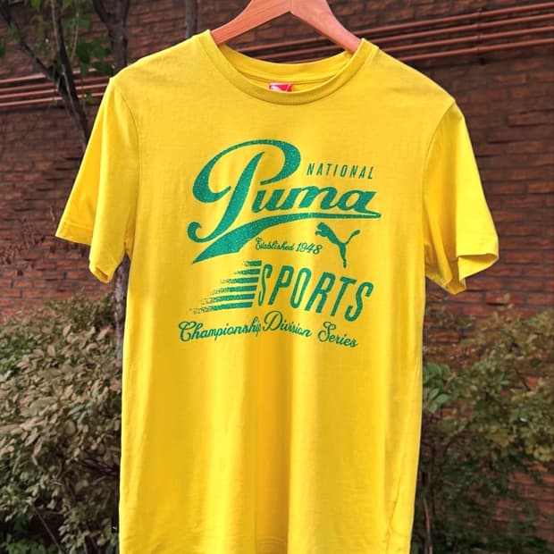 퓨마 스포츠 레터링 반팔 