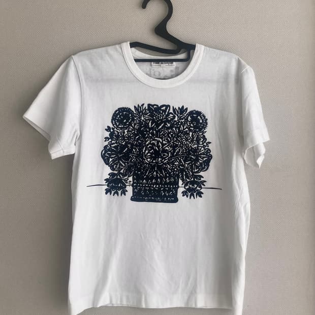 Comme des Garcons jingle flower 티셔츠