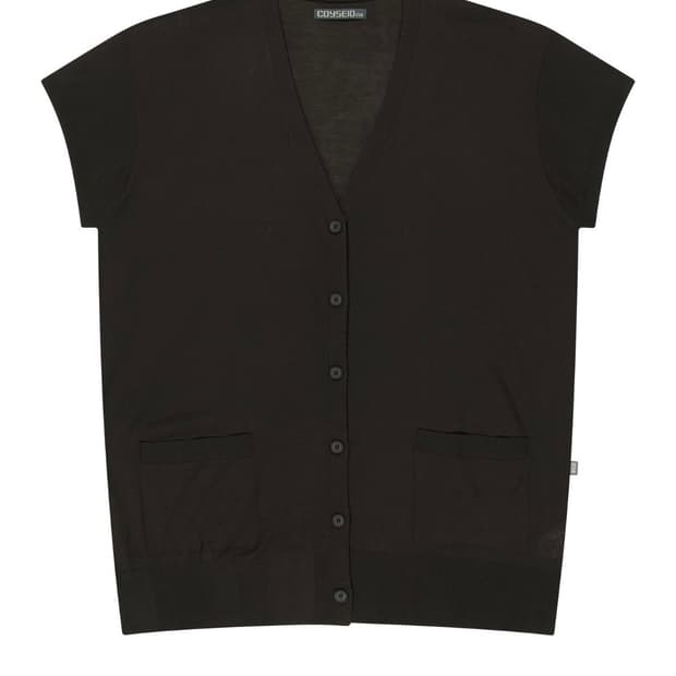 교환)) 코이세이오 038 하프 슬리브 가디건 다크브라운