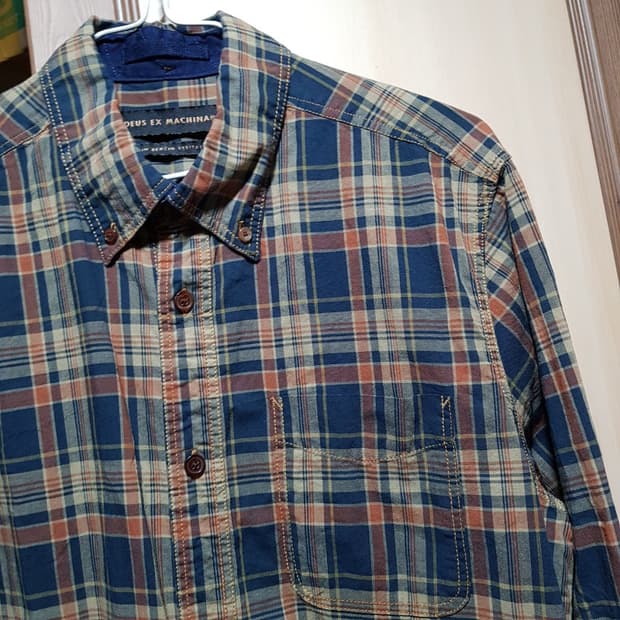 95 100/데우스 엑스 마키나 /빈티지체크 셔츠/ /2추11