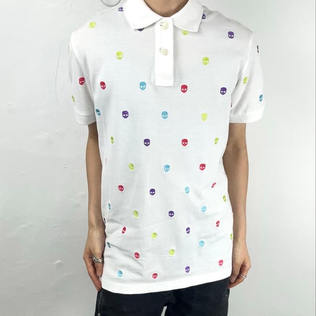 Hydrogen Skull Embroidered Polo Shirt 
