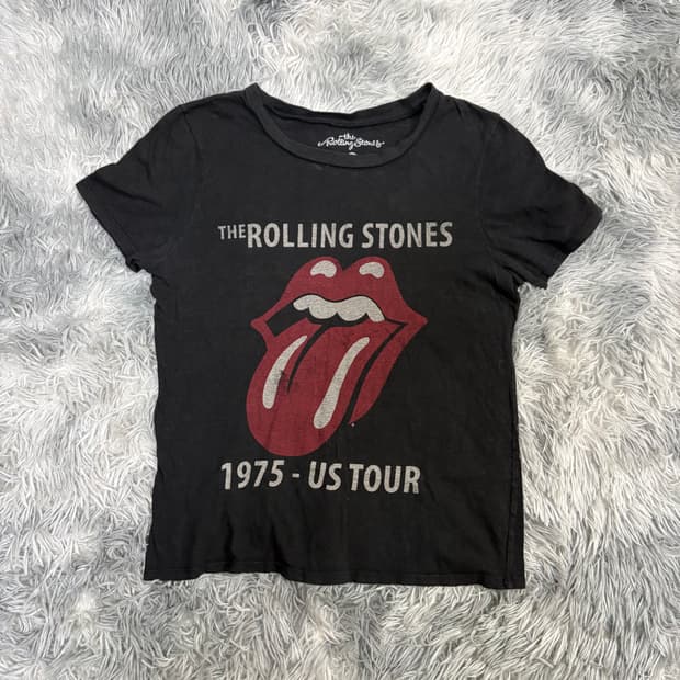 롤링스톤즈 1975 US Tour 티셔츠 faded