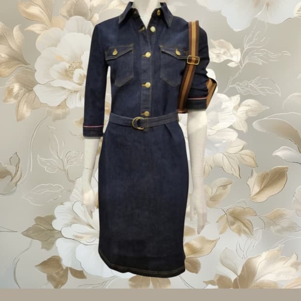 TOMMY HILFIGER 데님 원피스 정품 / 인디고 / 38(66)