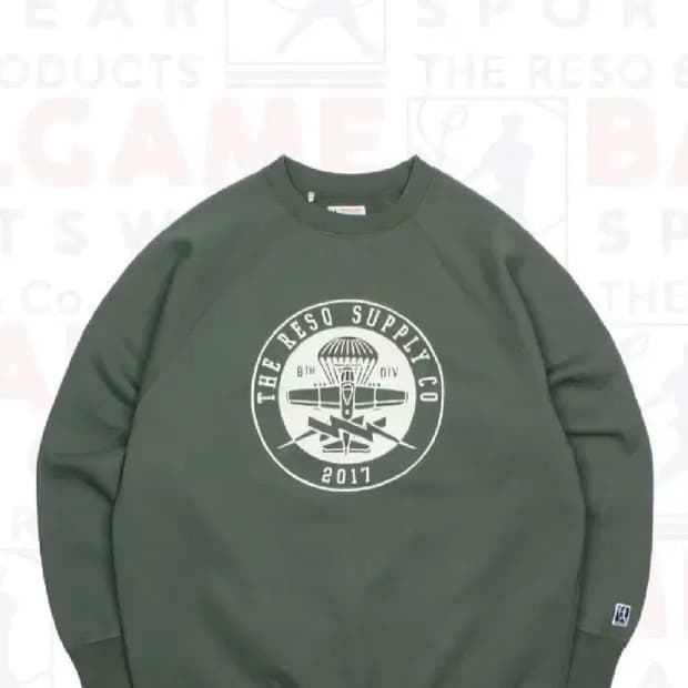 [구매 XL] 더레스큐 볼게임 맨투맨 카키 삽니다 TheResQ