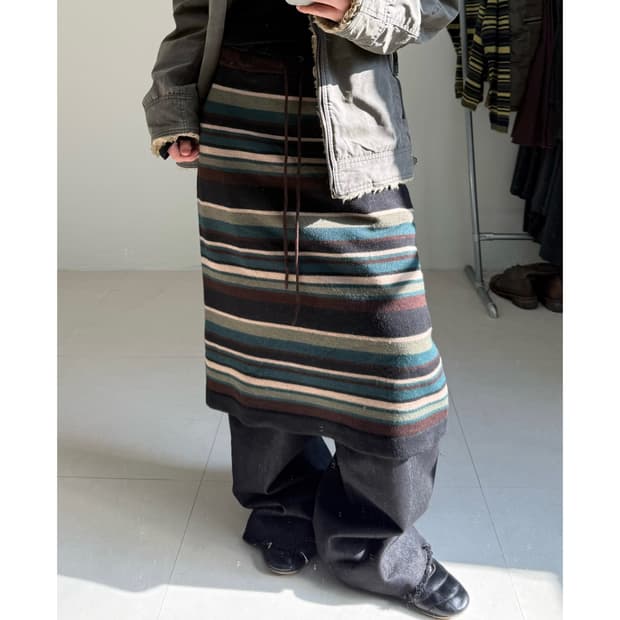 빈티지 미디 스커트