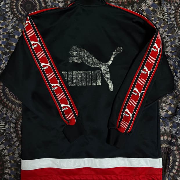 퓨마 빈티지 사이드라인 백로고 집업