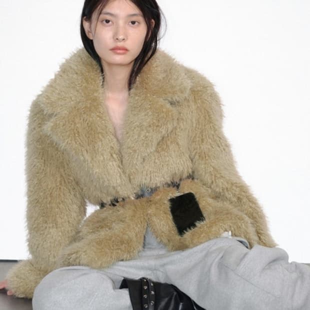 세릭 빅카라 퍼자켓 베이지