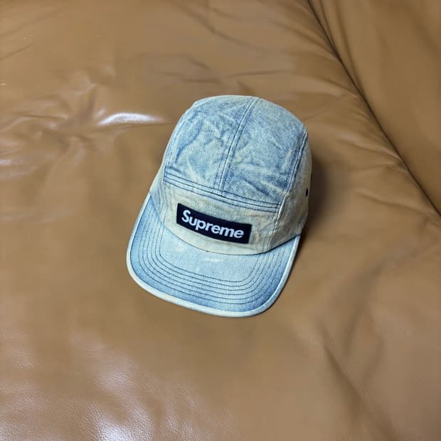 Supreme 슈프림 24ss 워시더 더티 데님 캠프캡 모자 Denim