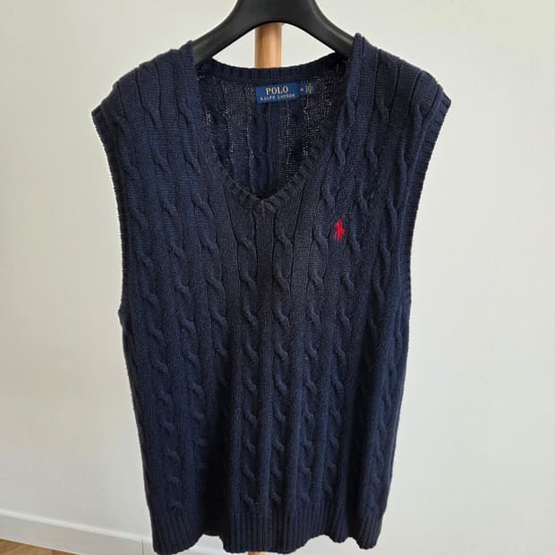 폴로 랄프로렌 니트 조끼 M(100~105), 변색