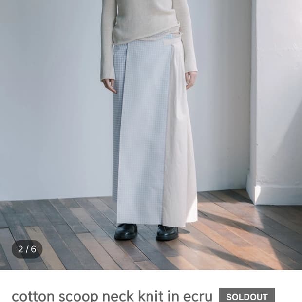 [구해요] 킨드레드cotton scoop neck knit in ecru