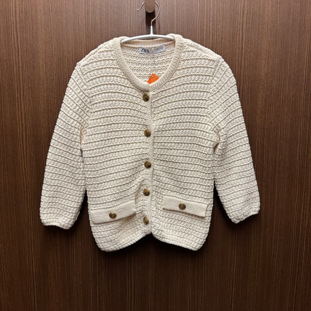 자라 크로쉐 니트 가디건 