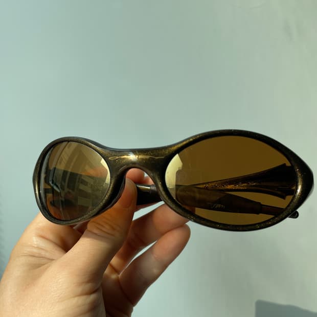 오클리 아이자켓1.0 블랙골드 골드이리듐