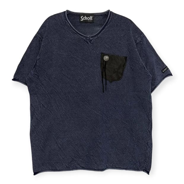 Schott 쇼트 레더 포켓 콘초 반팔 티셔츠