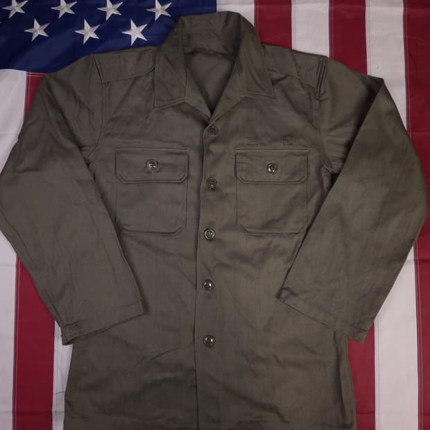 새제품 오리지날 70's 국군용 HBT 전투복 상의
