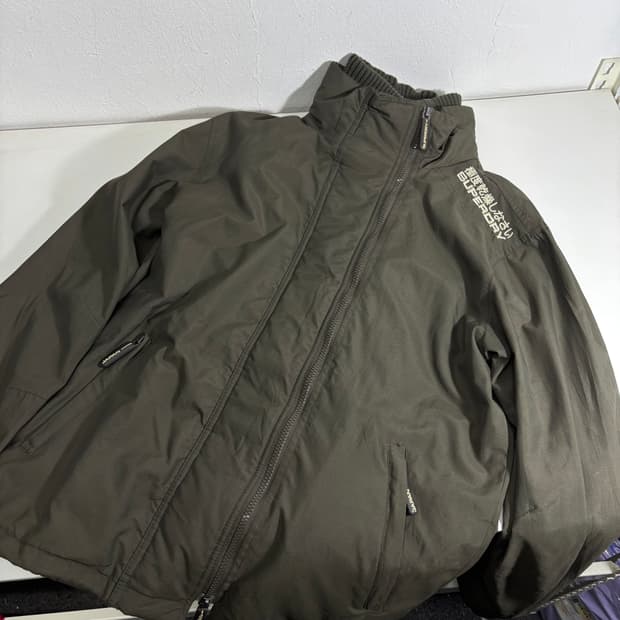 S 90-95 슈퍼드라이 카키브라운 멀티자크 나일론 바막자켓