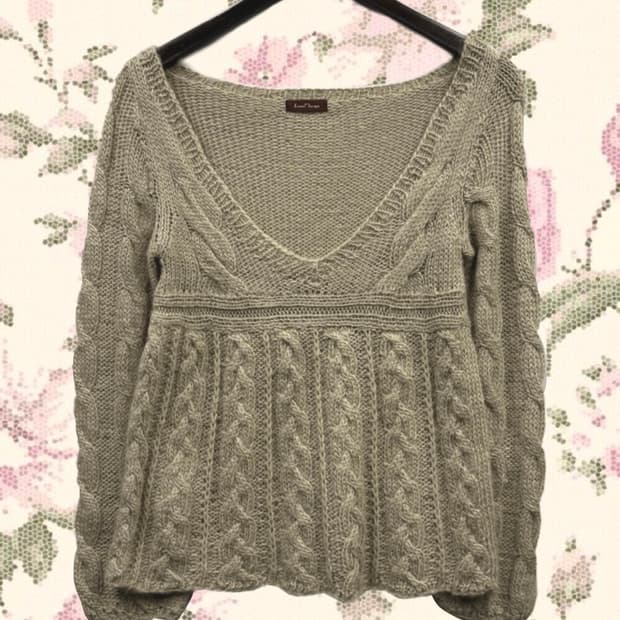 페어리 꽈배기 베이비돌 니트탑