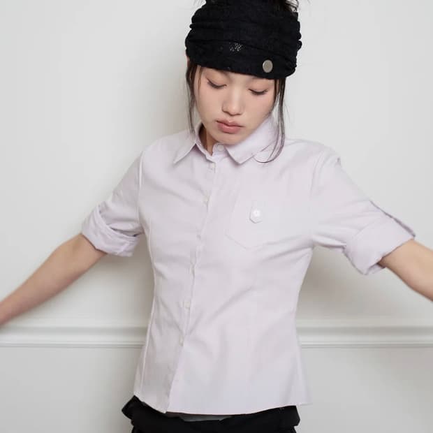 ONSKA ROLL UP OXFORD SHIRT (PALE PINK)