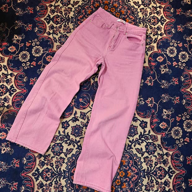 오디너리홀리데이 핑크 데님 팬츠 