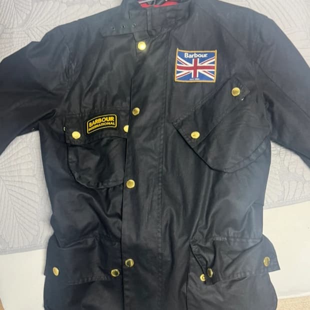 바버 인터내셔널 유니언잭 왁스 자켓 L
