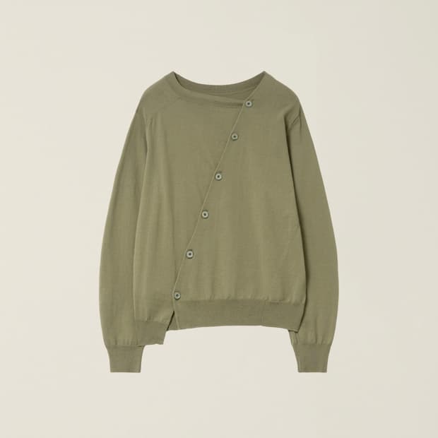2way cardigan moss khaki