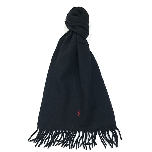 MX550 폴로 90s 스코틀랜드판 램스울 레드포니 블랙 머플러 목도리