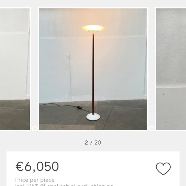 아르테루체 PAO F 플로어 빈티지 조명 2개