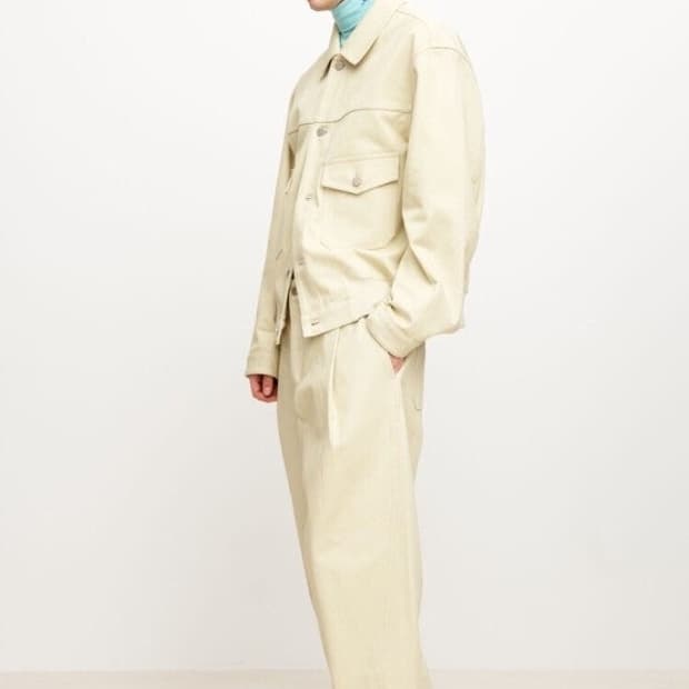 애프터프레이 레몬색 트러커 자켓 L