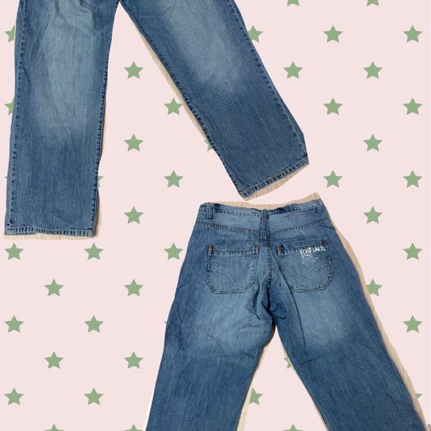 빈티지 중청 와이드 팬츠