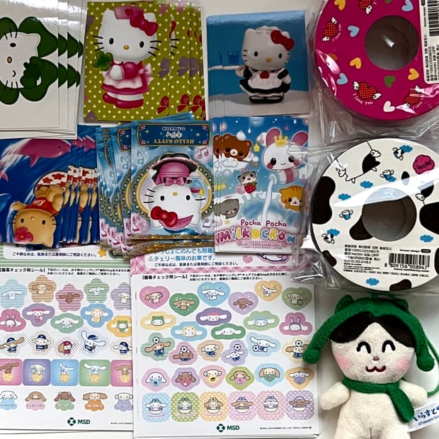 무배) 여러종류 스티커 키링 |이라스토야 다꾸 키티 스티커 등