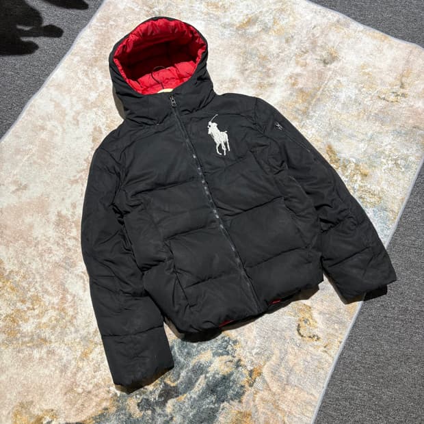 폴로 랄프로렌 빅포니 블랙 후드패딩