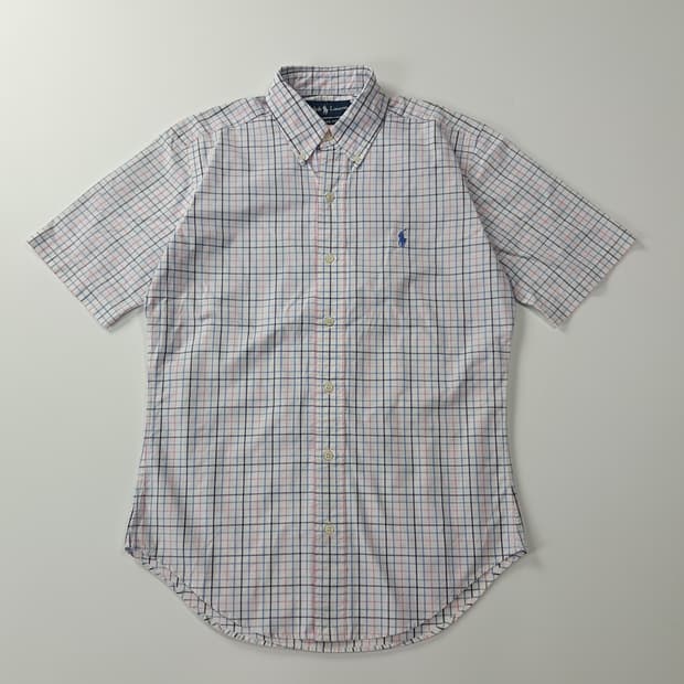 CK442 S 폴로 00s 윈도우페인체크 반팔 셔츠 남방