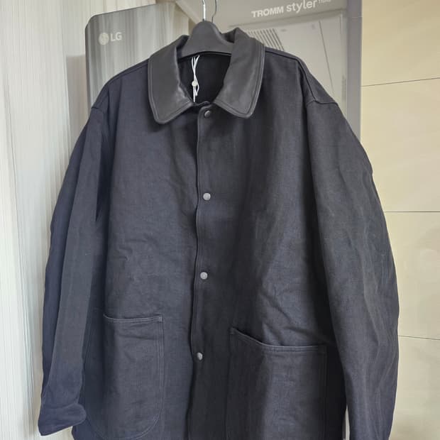 25fw 코모리 데님 레더 워크 자켓 3사이즈