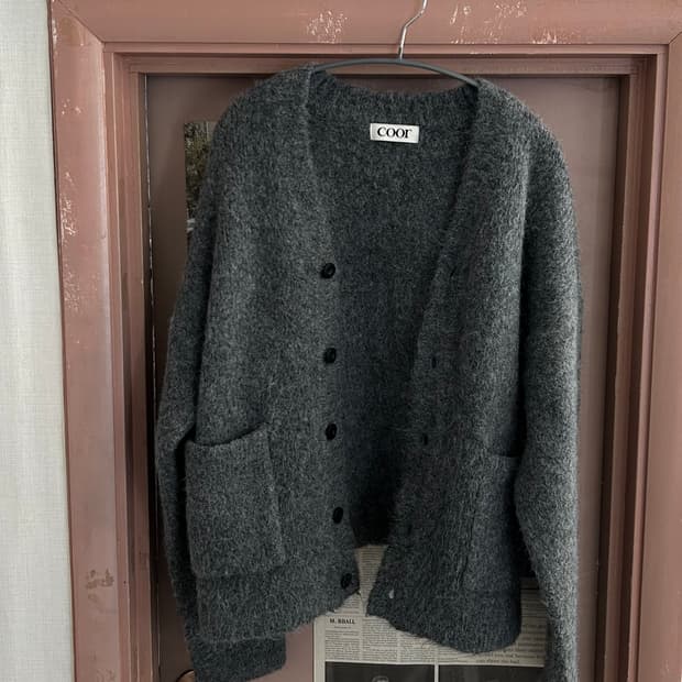 쿠어 알파카 가디건