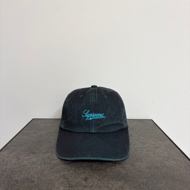 (OS) 슈프림 6패널 볼캡 모자 22SS 워시드 트윌 블루