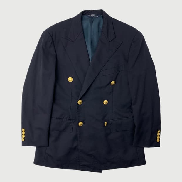 [OS/정품] 90s 폴로 랄프로렌 금장 더블 블레이저