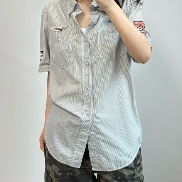 할리데이비슨 패치 워크 셔츠