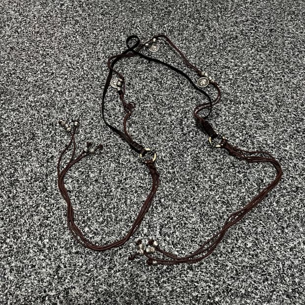 에스닉 빈티지 y2k 브라운 벨트