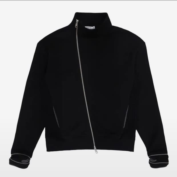 휴이 Side-Zip Neck Track Top Black 1