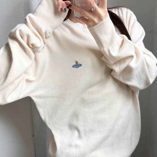 Vivienne Westwood 비비안웨스트우드 ORB로고 아이보리 코튼