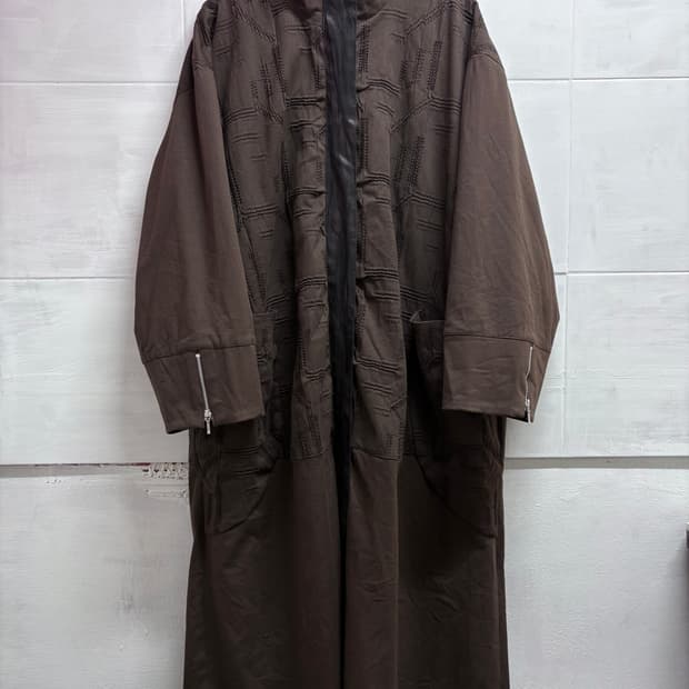 EIKO KONDO 아카이브 파이톤 포인트 롱 맥스 코트 