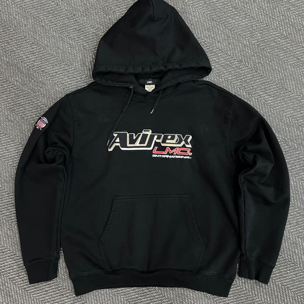 AVIREX x LMC 후드티 블랙