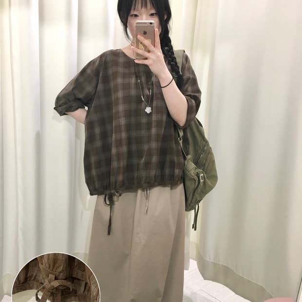 cookie check blouse