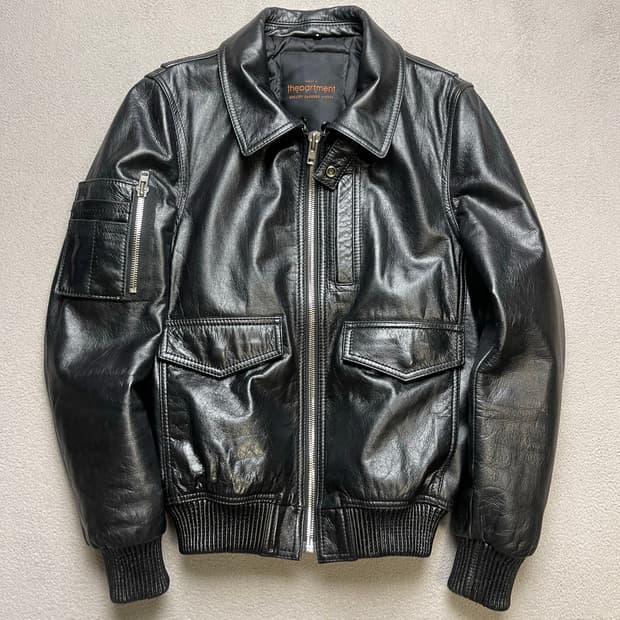 [46] THEPARTMENT 소가죽자켓 - 라이더자켓 