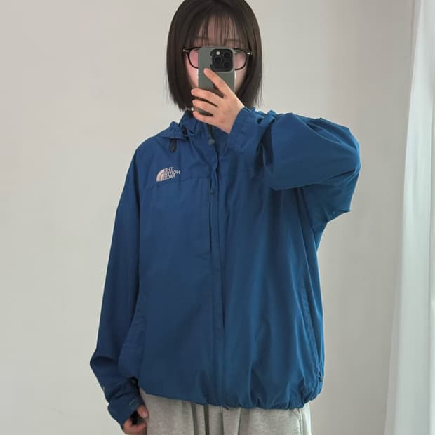 노스페이스 블루 바람막이