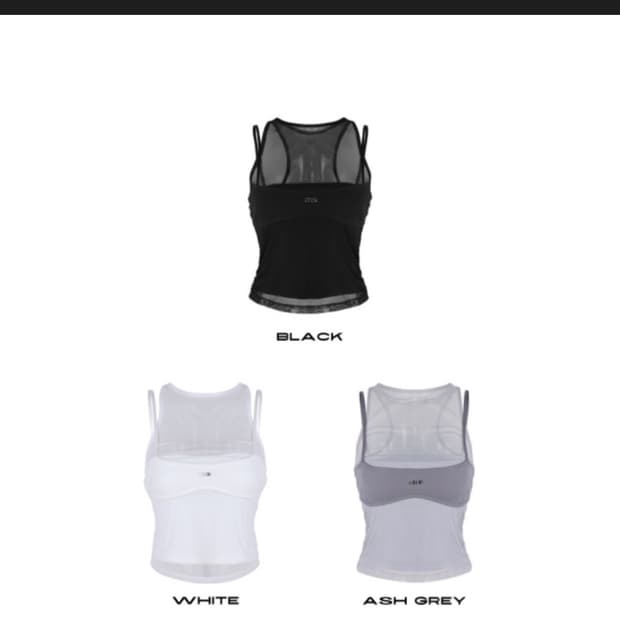 오도어 ash sleeveless 애쉬그레이색