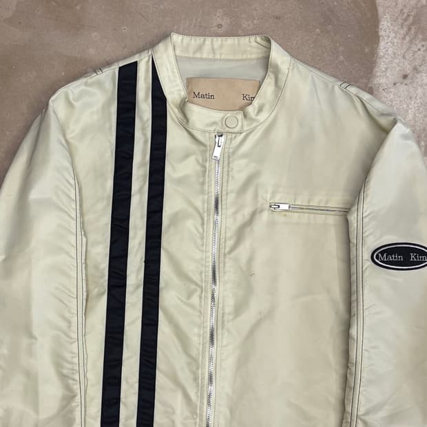 S 마뗑킴 여성용 크롭 스피드 레이싱 자켓