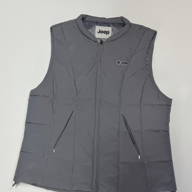 지프 JEEP 그레이 귀여운 패딩 조끼 XL