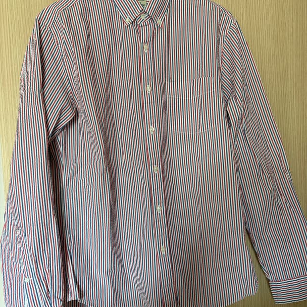 J.CREW 빈티지 라벨 시어서커 멀티 스트라이프 셔츠 (M)